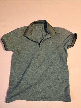 Heathered Gray Short Sleeve Quarter-Zip Polo